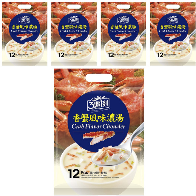 3點1刻 香蟹風味濃湯 12包, 180g, 5袋