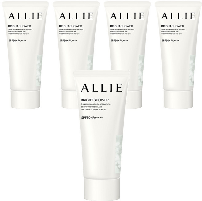 Kanebo 佳麗寶 ALLIE 台灣公司貨 持采亮化UV防曬水凝乳 SPF50+ PA++++ 光肌茉桃香, 60g, 5個