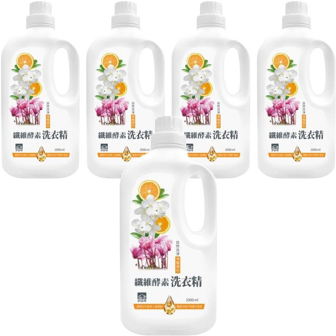 do it 多益得 纖維酵素洗衣精, 2L, 5瓶