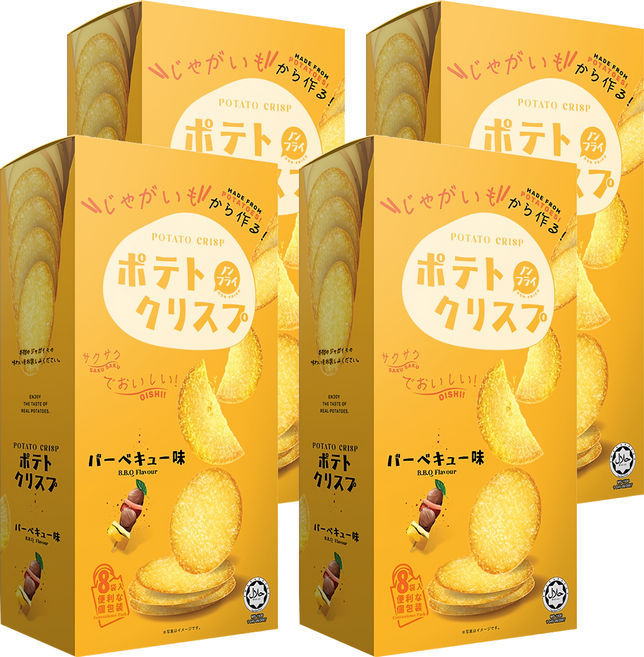 Win2 日本版 馬鈴薯脆餅 燒烤味, 160g, 4盒