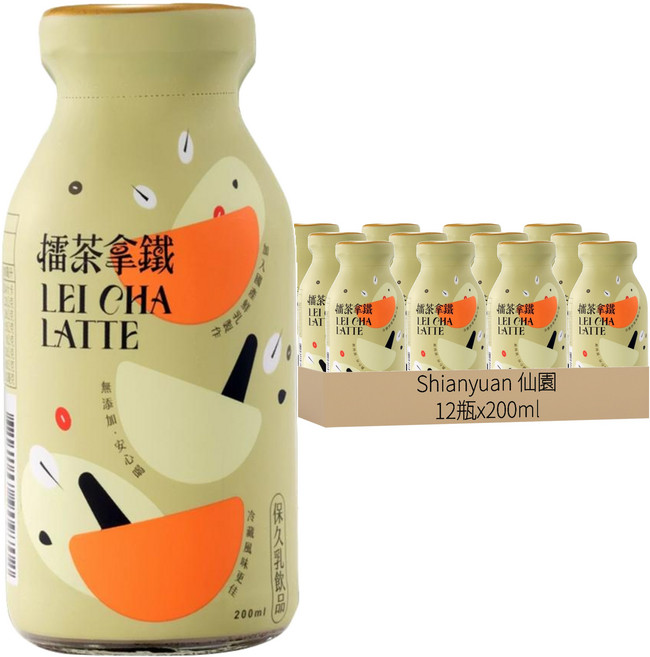 Shianyuan 仙園 擂茶拿鐵, 200ml, 12瓶