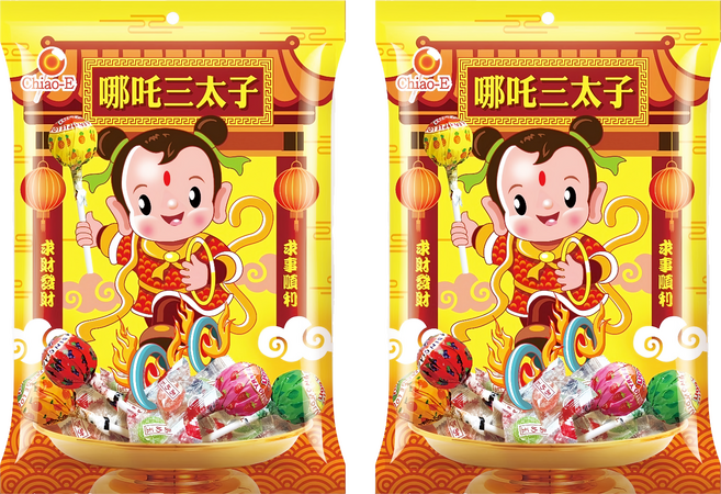 Chiao-E 巧益 哪吒三太子糖果, 145g, 2袋