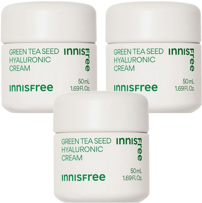 INNISFREE 台灣公司貨 綠茶籽精粹保濕乳霜, 50ml, 3件