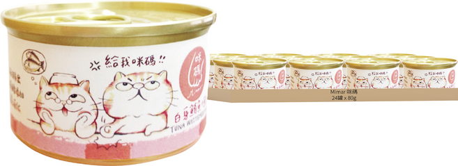 Mimar 咪碼 全齡貓罐, 80g, 24罐, 白身鮪魚 + 鮭魚
