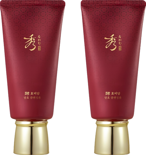 Sooryehan 秀雅韓 台灣公司貨 酵飛燕 百酵秘淡深層潔面乳, 160ml, 2條