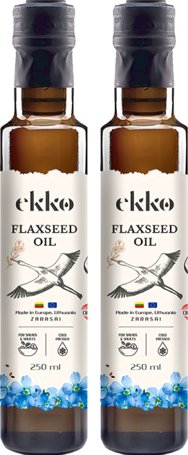 ekko 冷壓初榨亞麻籽油, 250ml, 2瓶
