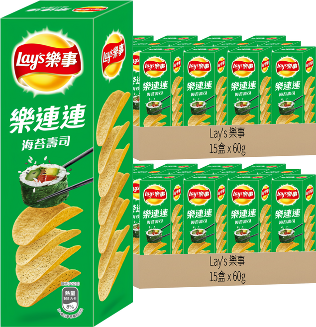 Lay's 樂事 樂連連洋芋片, 60g, 30盒