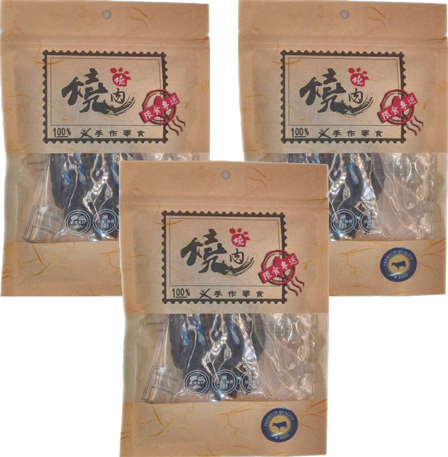 燒肉燒 香醇牛筋條 零食, 牛肉, 70g, 3包