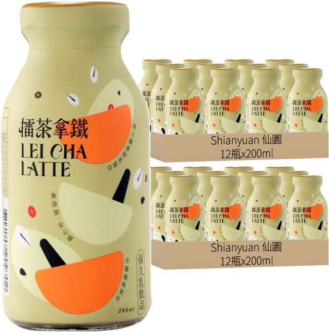 Shianyuan 仙園 擂茶拿鐵, 200ml, 24瓶