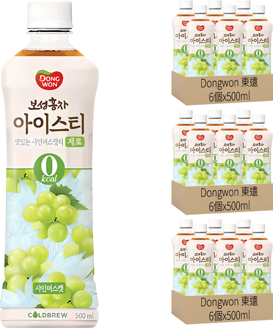 Dongwon 東遠 Boseong BlackTea 麝香葡萄風味紅茶, 500ml, 18瓶