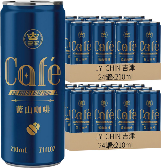 JYI CHIN 吉津 皇家藍山綜合咖啡, 210ml, 48罐