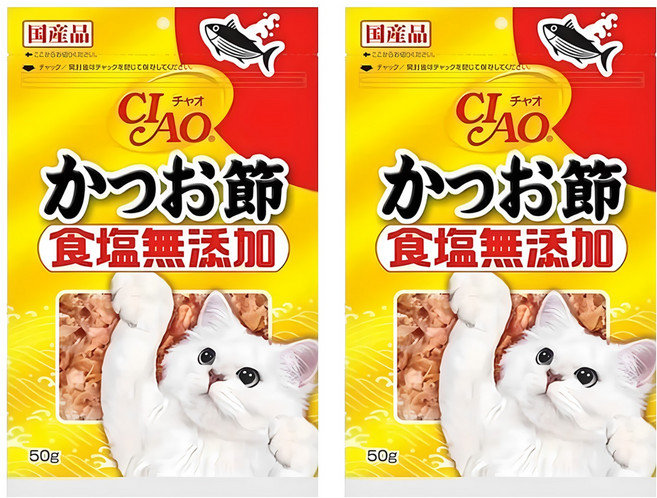 INABA 食鹽無添加 柴魚片, 無鹽柴魚, 50g, 2包