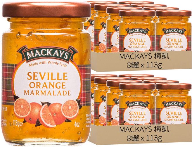 MACKAYS 梅凱 塞維利亞橘子果醬, 113g, 16個
