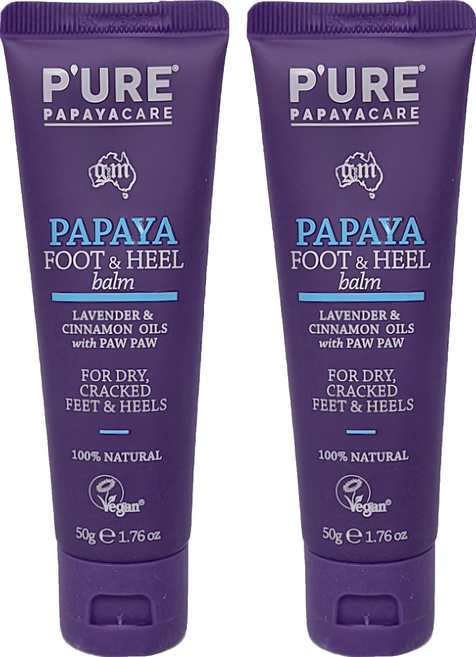 P'URE PAPAYACARE 淨天然 木瓜足部腳跟滋潤霜, 1條, 2條, 50g