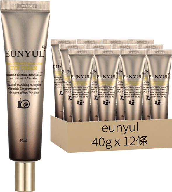 EUNYUL 蝸牛強效護理眼霜, 40g, 12條