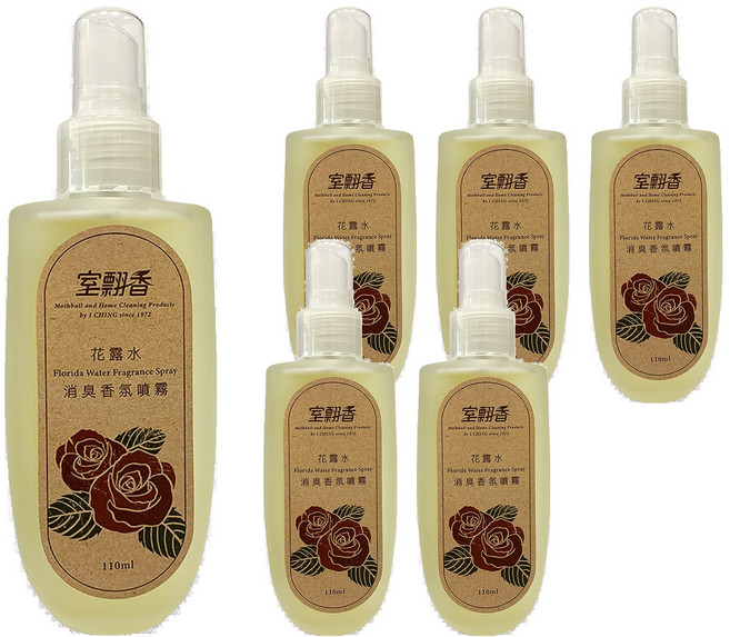 室翲香 花露水消臭香氛噴霧, 花露水, 110ml, 6瓶