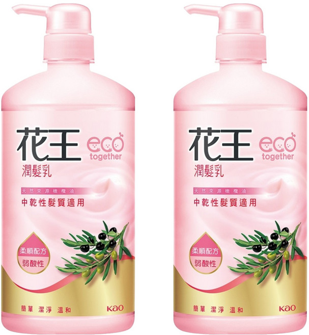Kao 花王 潤髮乳橄欖油, 750ml, 2瓶