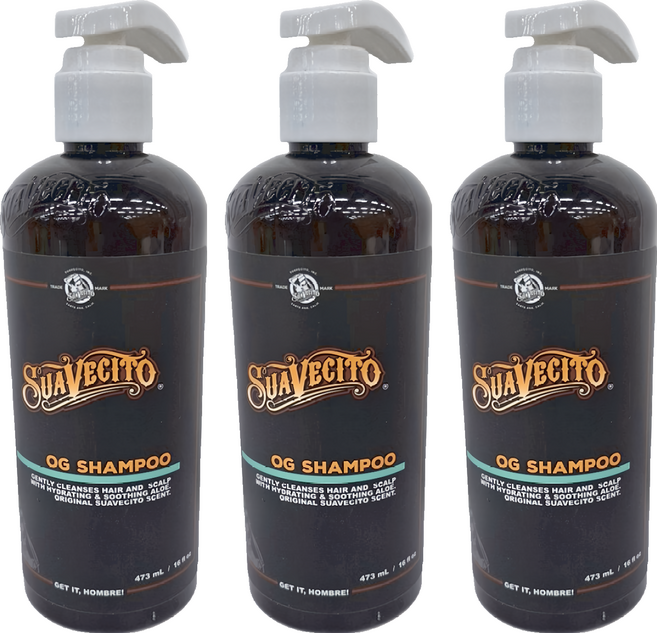 SUAVECITO 骷髏頭 OG Shampoo 無硫酸鹽古龍洗髮精, 473ml, 3瓶