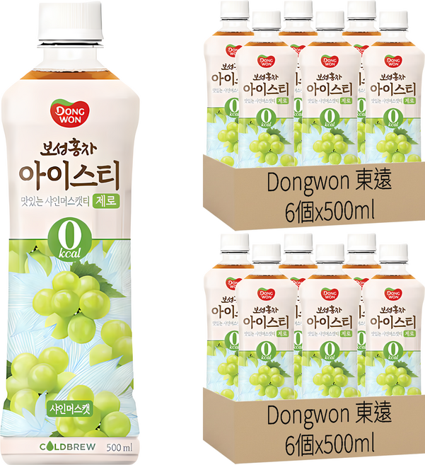 Dongwon 東遠 Boseong BlackTea 麝香葡萄風味紅茶, 500ml, 12瓶