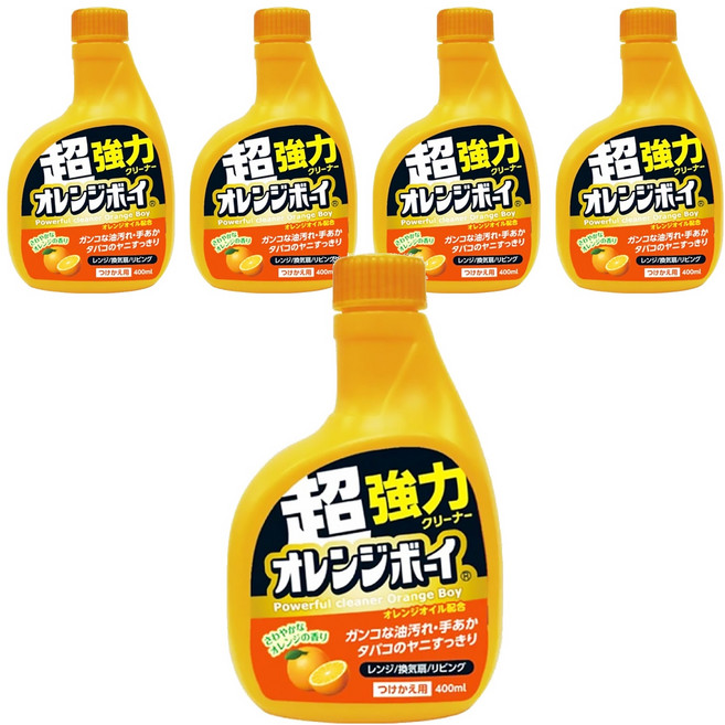 第一石鹼 柑橘男孩萬用清潔噴霧 補充罐, 400ml, 5瓶