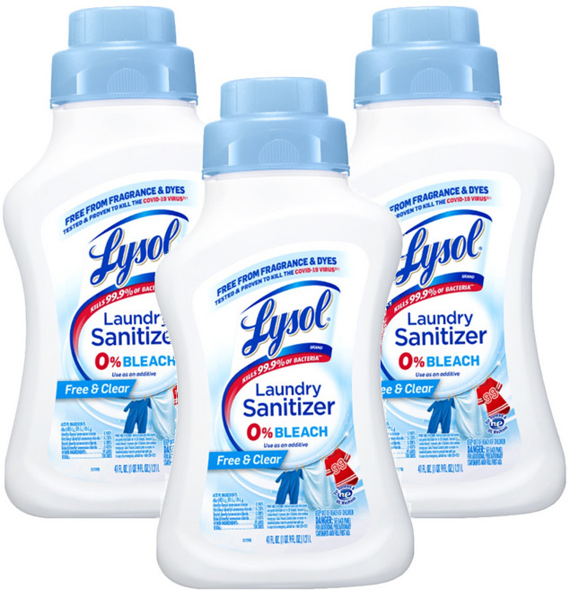 Lysol 來舒 衣物抗菌液 清新無香, 1.21L, 3瓶