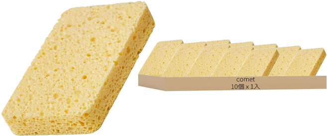 comet Kitchen 纖維海綿菜瓜布, 1入, 10個