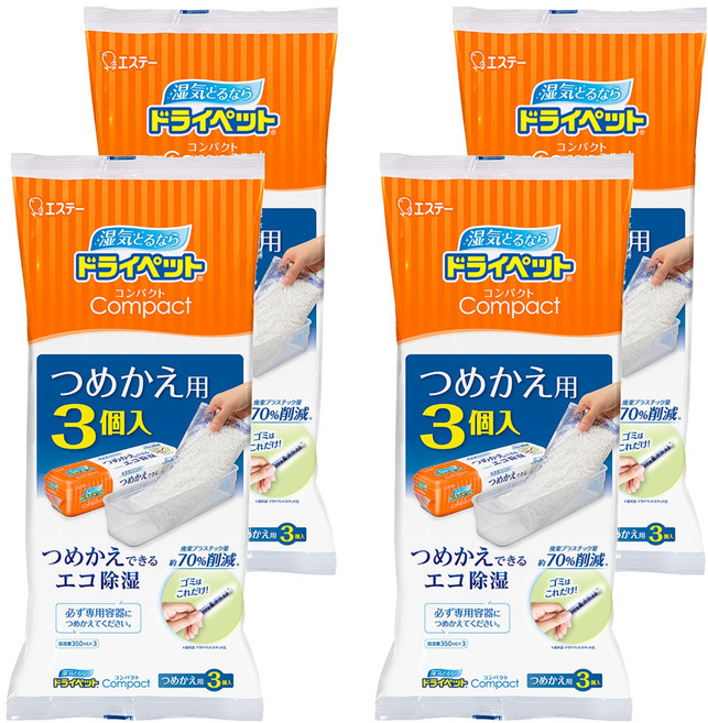 ST 雞仔牌 Drypet 超值吸濕盒 補充包, 170g, 3包, 4袋