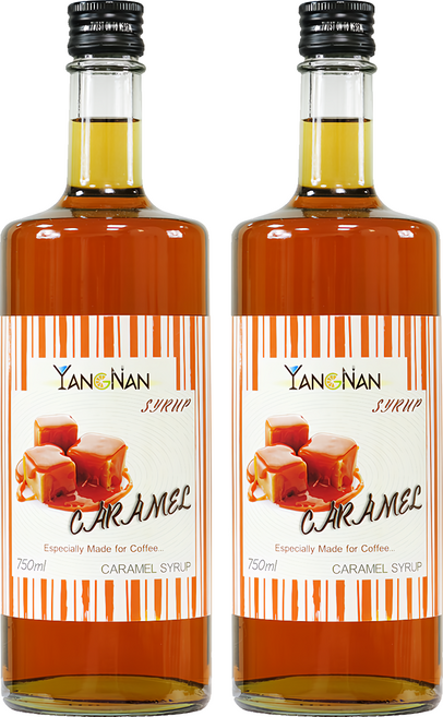 YANGNAN 仰南 焦糖風味糖漿, 750ml, 2瓶