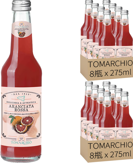 TOMARCHIO 義大利西西里血橙氣泡飲, 275ml, 16瓶