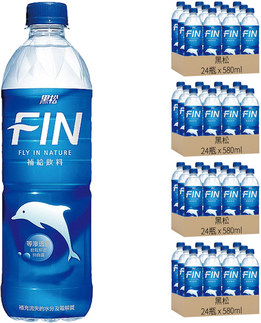 黑松 FIN 補給飲料, 580ml, 96瓶