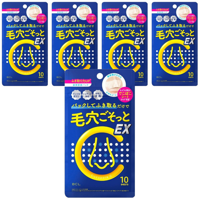 bcl 毛孔清潔 濕敷片 藍色, 10片, 5包