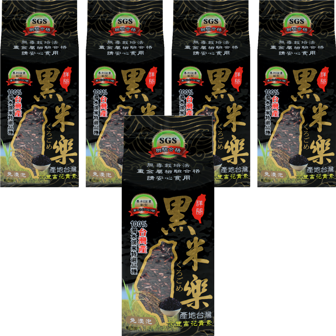 濁水溪特級黑米樂, 600g, 5入