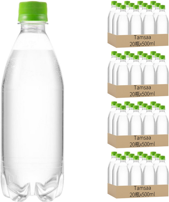 Tamsaa 無標籤萊姆風味氣泡水, 500ml, 80瓶