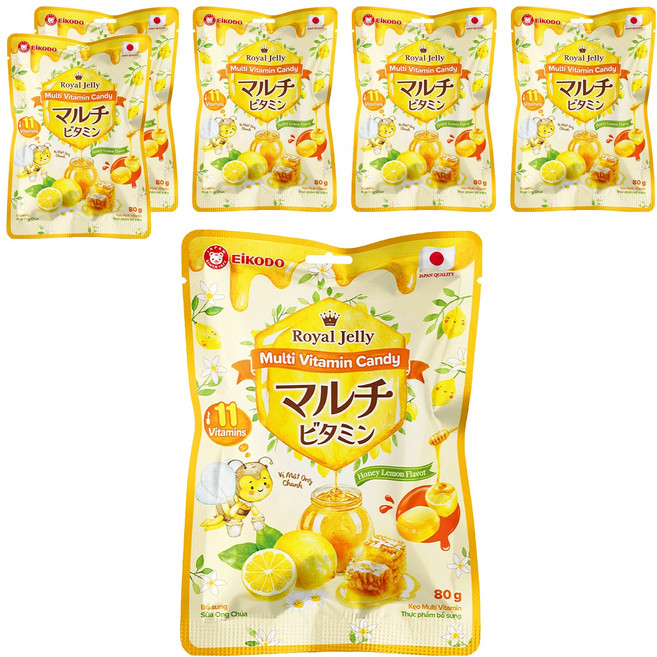 EIKODO 榮光堂 蜂蜜檸檬風味糖, 80g, 6個