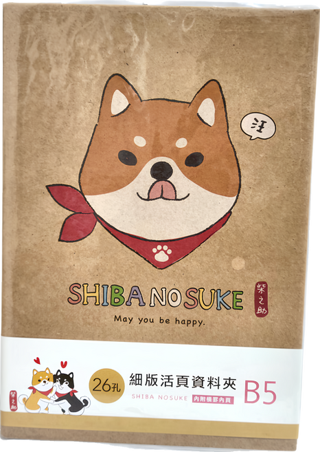 Sunny 三瑩文具 柴之助26孔細版活頁資料夾 B5尺寸, 大頭, 1個