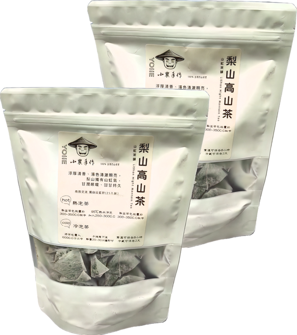 YOIIE 小農手作 山虹茶韻 梨山高山三角立體茶包, 3g, 25個, 2袋