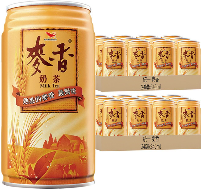 統一 麥香 奶茶, 340ml, 48罐