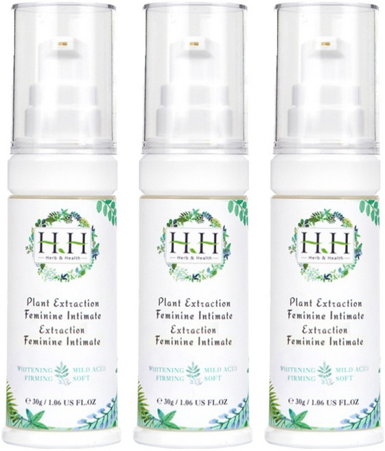 HH 草本新淨界 私密植萃凝露 溫和潔淨 專為女性私密肌膚設計, 30g, 3瓶