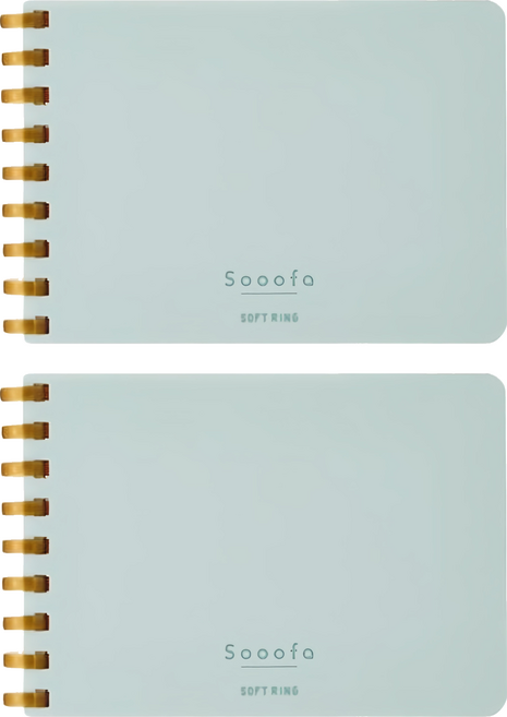 KOKUYO 國譽 Sooofa軟線圈筆記本 方格 A7, 淺藍色, 2本