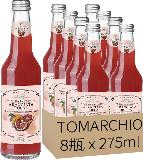 TOMARCHIO 義大利西西里血橙氣泡飲, 275ml, 8瓶