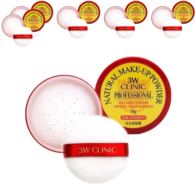 3W CLINIC 魔力蜜粉 30g, #10 閃光透明色, 6個