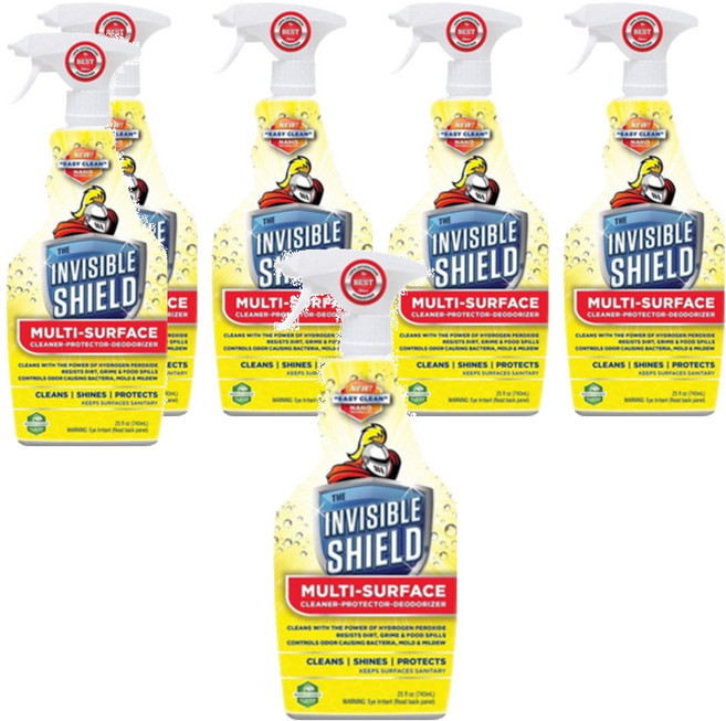 INVISIBLE SHIELD 奈米撥水亮光清潔劑 多用途抗菌除臭型, 740ml, 6瓶