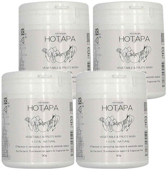 HOTAPA 清潔粉 蔬果用, 90g, 4罐