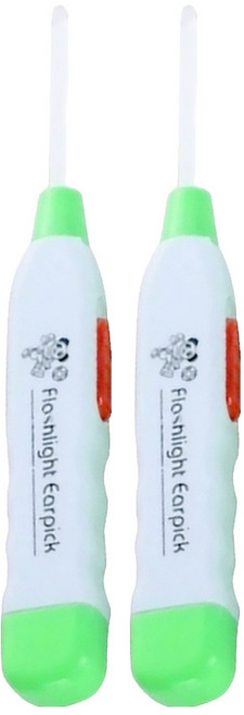 SSDream 頂端亮帶燈照明LED挖耳器 顏色隨機, 2個, 1個裝