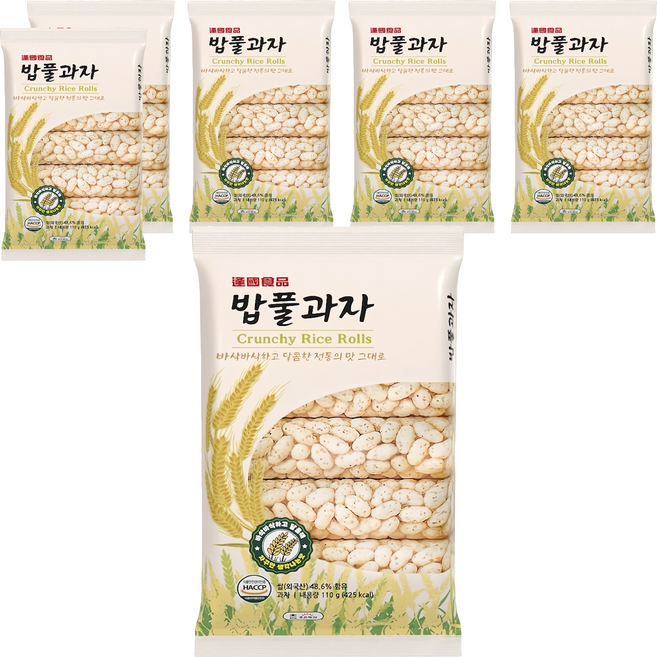 逢國食品 韓國 蜜糖米香餅, 110g, 6袋