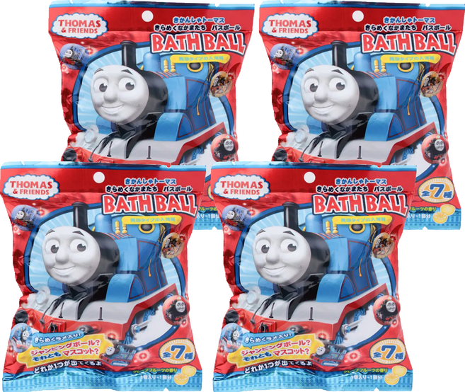 日本 nol 湯瑪士小火車入浴球 內附玩具, 60g, 4個