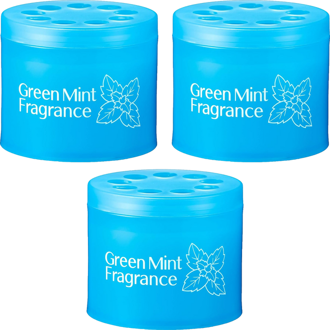 AIMEDIA 艾美迪雅 衣物防霉除臭香氛 衣櫃用 日本製造 可持續約90天, 85g, 3罐, 綠薄荷