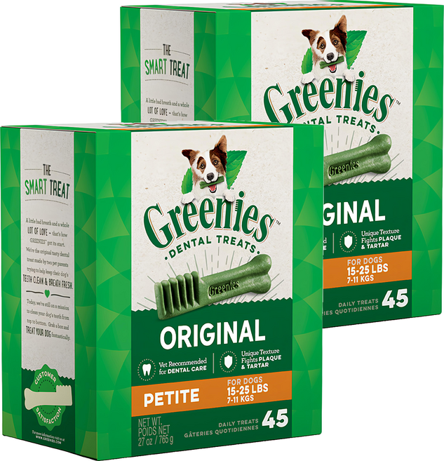 Greenies 健綠 潔牙骨 7~11kg 小型犬專用, 原味, 27oz, 2盒