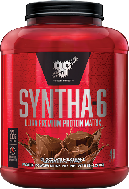 Bsn 畢斯恩 SYNTHA-6 頂級綜合乳清蛋白粉 巧克力奶昔 5磅, 2.27kg, 1桶