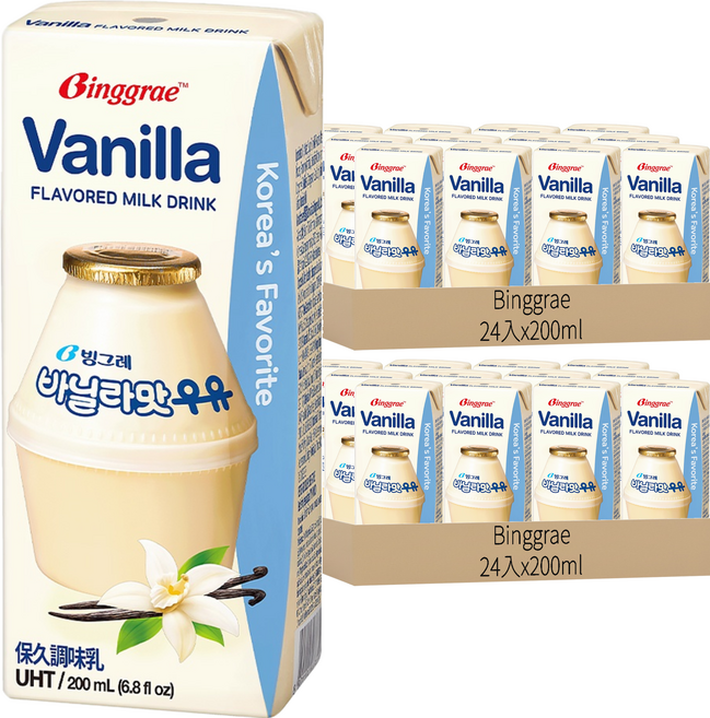 Binggrae 香草牛奶, 200ml, 48入
